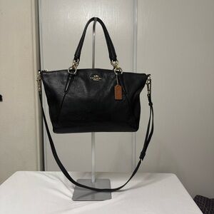 Coach Black Leather Tote Bag